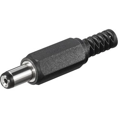DC stik med kabelbeskytter - Ø5,5 x 1,7 x 9mm