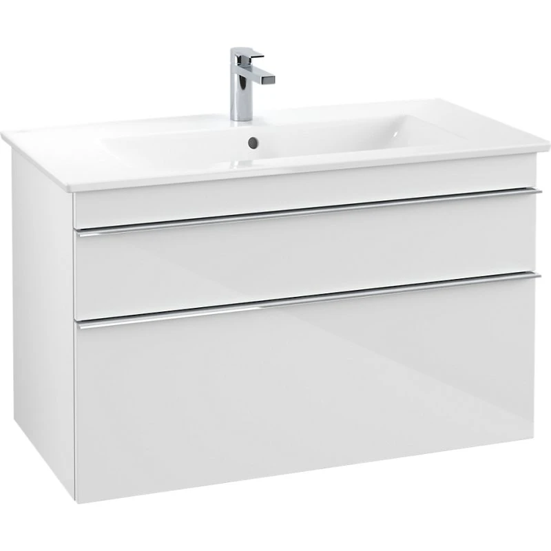 V&B Venticello vaskeskab med 2 skuffer, 953x590x502mm, Glossy White