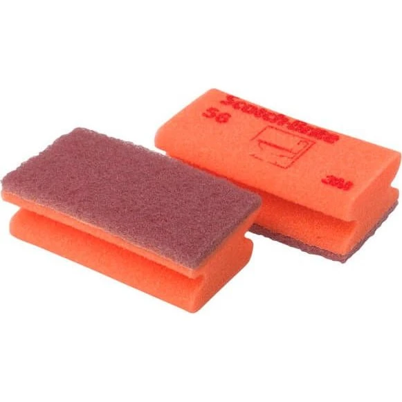 3M Scotch-Brite 56 ridsefri skuresvamp, rød
