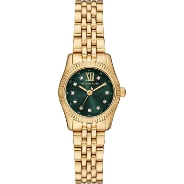 Michael Kors MK4842 Lexington dameur - Guld med grøn skive