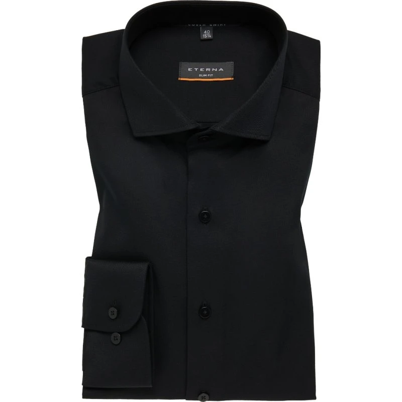 Eterna Skjorte Slim Fit - Sort - 39/M