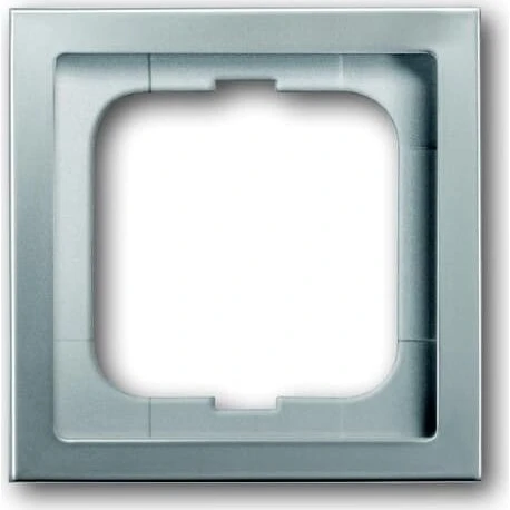 ABB Pure Ramme 1 modul, rustfrit stål, 80x80mm