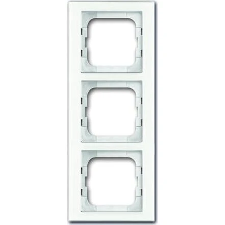 ABB Axcent 1723-280 Ramme, 3 modul, hvidt glas, 91x233mm
