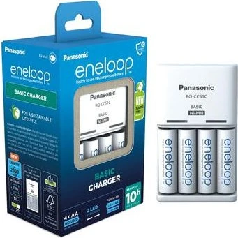 Panasonic eneloop BQ-CC51 oplader med 4x AA 2000mAh