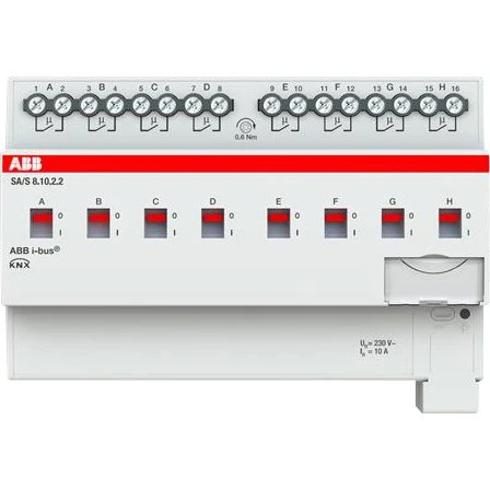ABB KNX SA/S8.10.2.2 Udgangsmodul 8 kanal 10A MDRC