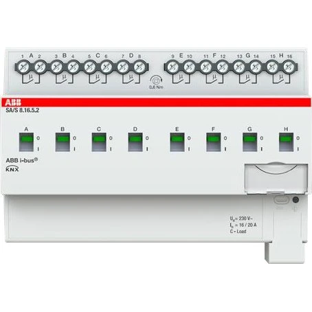 ABB KNX SA/S8.16.5.2 Udgangsmodul 8 kanal 16A MDRC