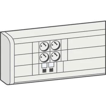 Endestykke 50x180 mm Hvid RAL 9010 til Legrand Kliksystem