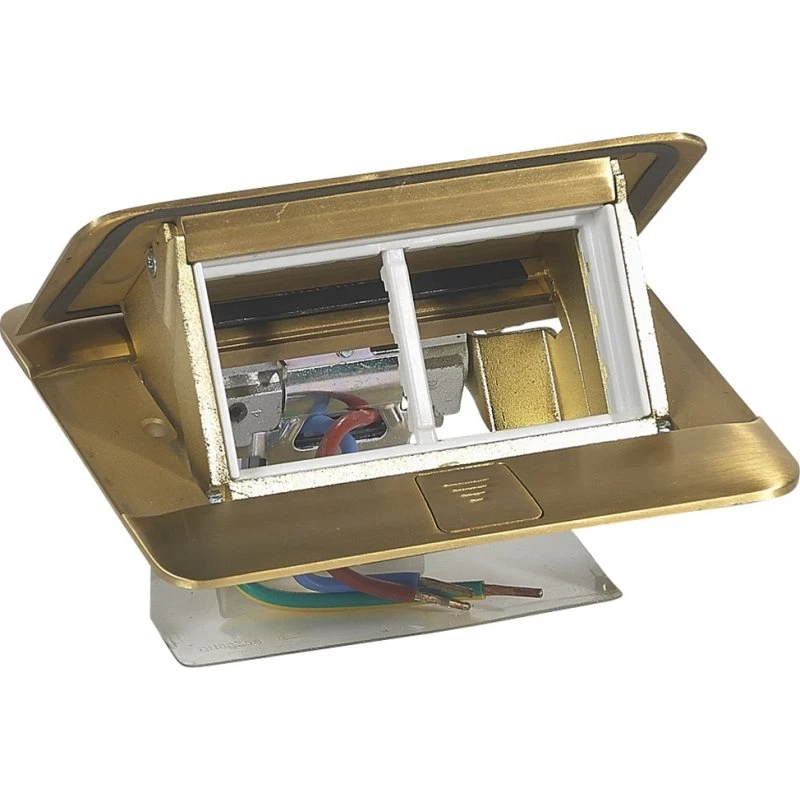 Legrand Pop-up 4 modul messing gulvudtag