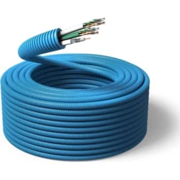 Flexrør 20mm med 2x Cat6 U/UTP og 1x RG6T antennekabel (100m)