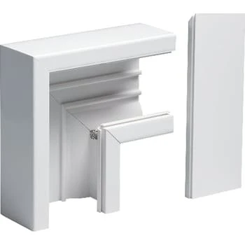 Thorsman TEK-LS123 Fladvinkel 90° RAL9016 Hvid 123x72mm