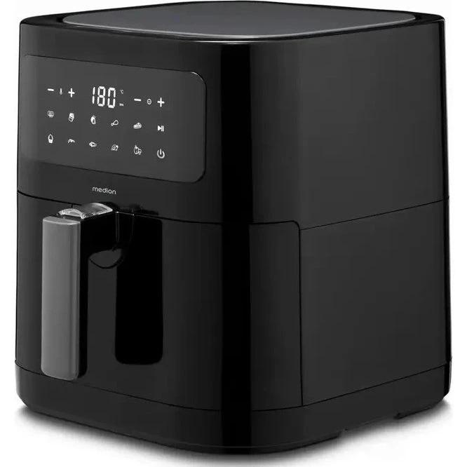 Medion E40 XL Airfryer - 5,2 L, 2150W, 9 Programmer, Sort