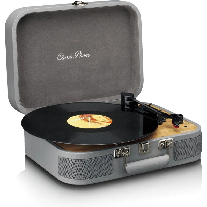 Lenco TT-116GY pladespiller med Bluetooth, USB og indbyggede højttalere