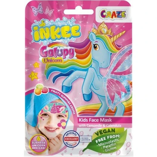 Craze INKEE Unicorn stofmaske til børn 5 år+