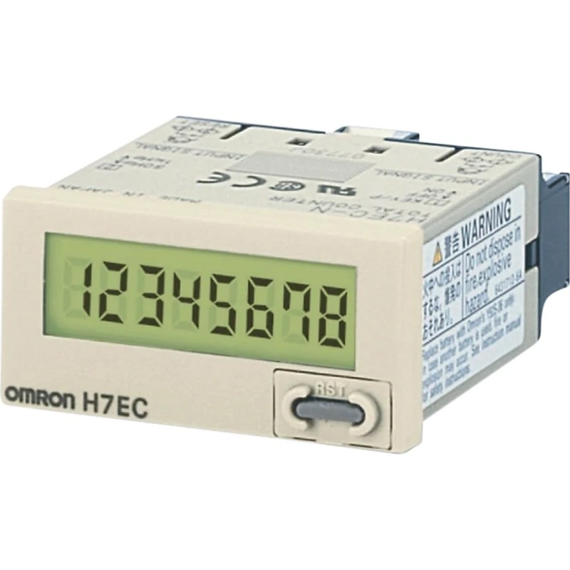 Omron H7EC-NV 8-cifret LCD sumtæller (48 x 24 mm)
