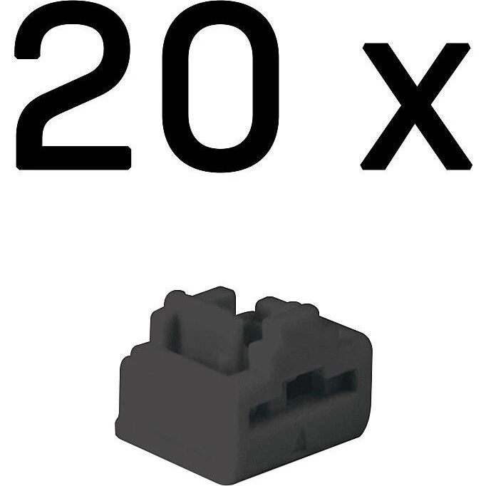 LINDY RJ-45 Portblokering uden nøgle - 20 stk., sort