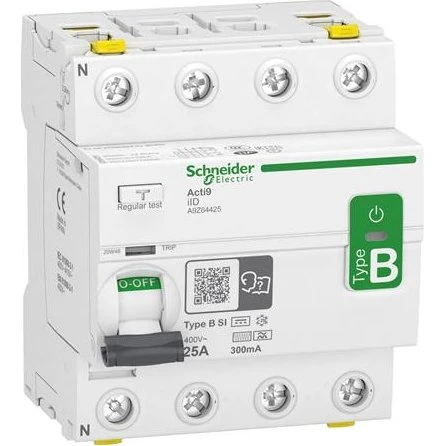Acti9 iID Fejlstrømsafbryder 4P 25A 300mA Type B Super Immun