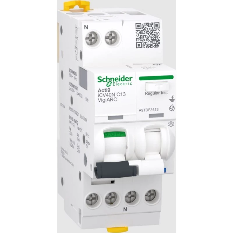 Acti9 iCV40 ARC Gnistdetektor MCB+RCD+AFD 1PN C13A 30mA