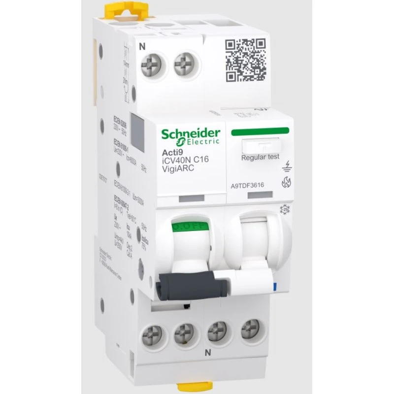 Acti9 iCV40 ARC Gnistdetektor MCB+RCD+AFD 1PN C16A 30mA