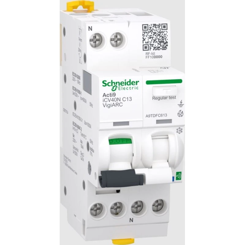 Schneider Acti9 iCV40 ARC Gnistdetektor 1P+N 13A C 30mA