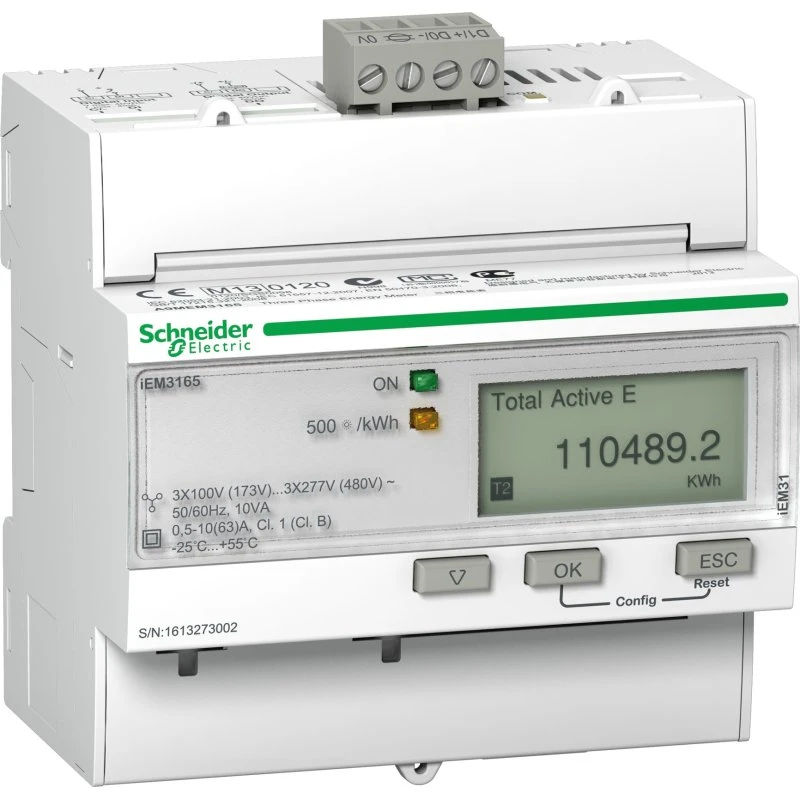 Acti9 Kwh måler 3p+n 400v 63a LON iem3175