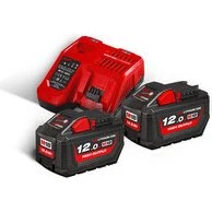Milwaukee M18 HNRG-122 batteripakke 2×HB12 12,0Ah + M12-18FC