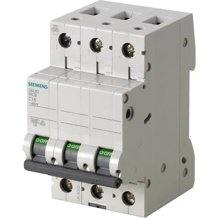 Siemens Automatsikring 3-pol 50A C 6kA 5SY6350-7