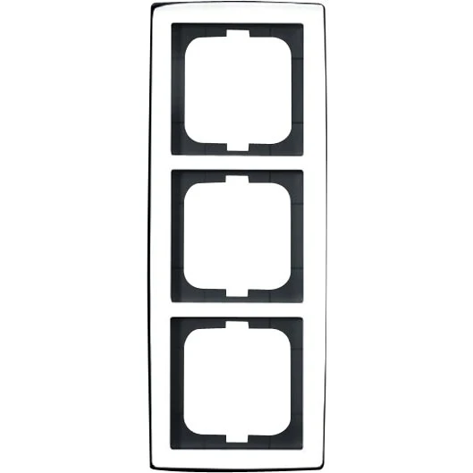 ABB Impressivo Ramme Solo 3-folds blank krom