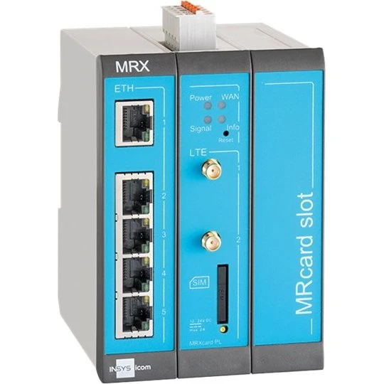 INSYS icom MRX MRX3 LTE Router med 5-port switch