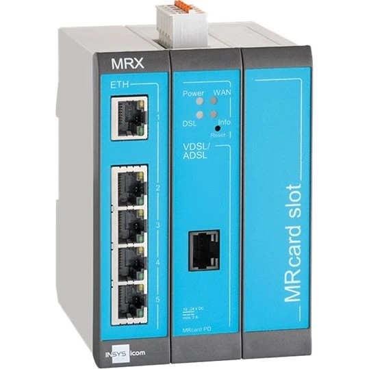 INSYS icom MRX MRX3 DSL Router med 5-port switch