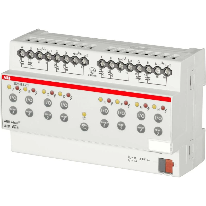 ABB KNX Elektronisk kontaktaktuator 8-kanal MDRC ES/S8.1.2.1