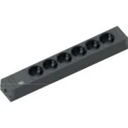 Bachmann CONNECT LINE Strømfordelingsenhed 6-stik Sort 2m