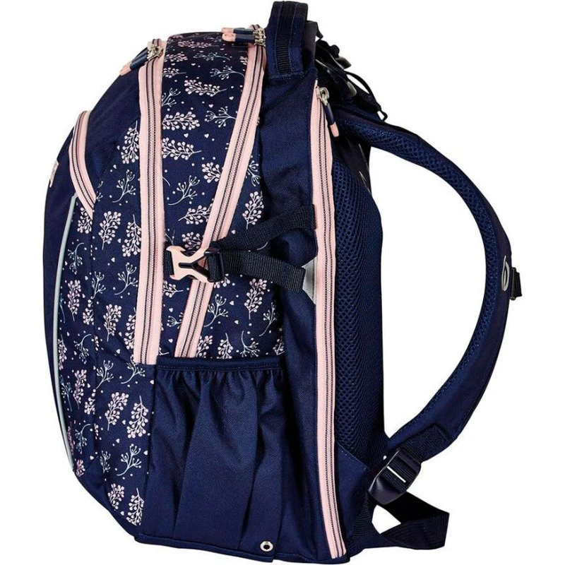 Herlitz Ultimate Blossom Skoletaske - 24 l - beige/marineblå