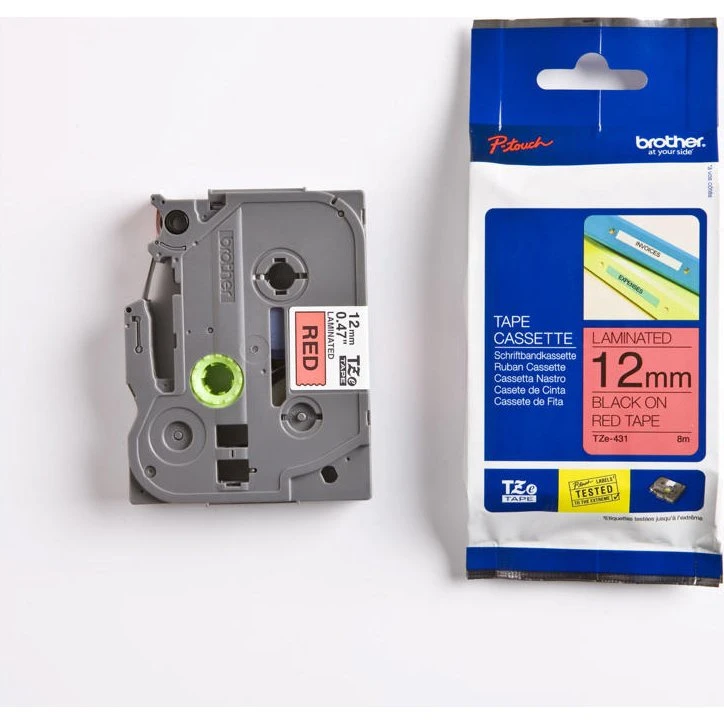 Brother Tape TZe431 12mm Sort/rød