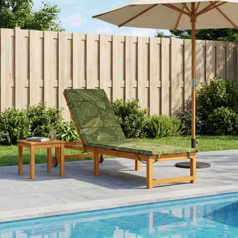vidaXL GEMERT Solsengspude med bladdesign - 200 x 60 x 3 cm