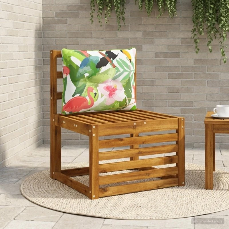 vidaXL Rygpude PUTTEN 60x40x10 cm - Flerfarvet Tropisk Design