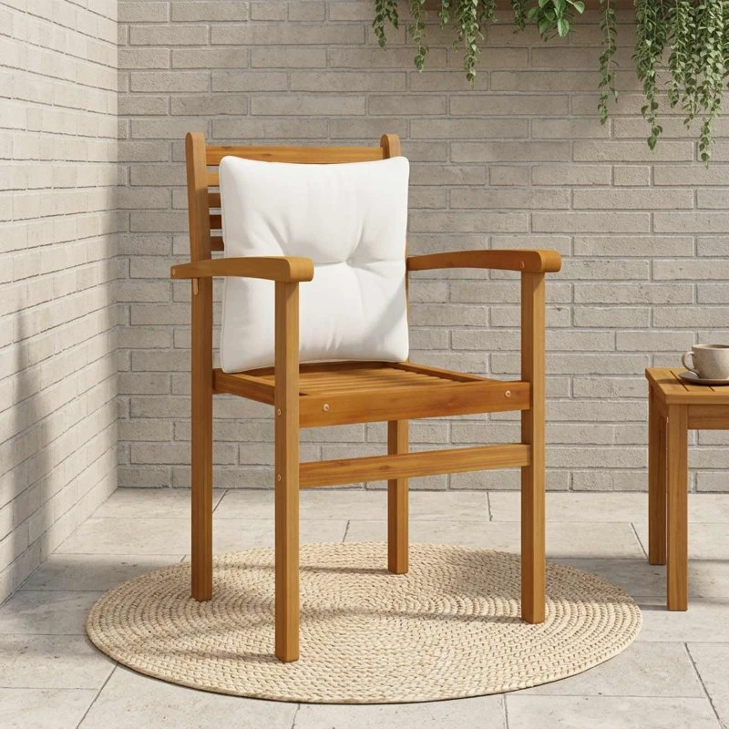 vidaXL Rygpude PUTTEN Hvid 40 x 40 x 10 cm