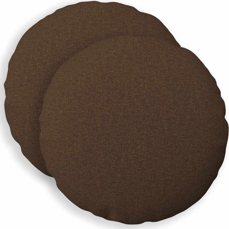 vidaXL HEERLEN Pudebetræk 2 stk. Brun Ø 30 cm
