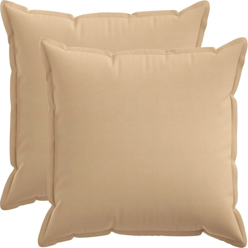 vidaXL HOUTEN Pudebetræk 2 stk. Cremefarvet 55x55 cm Faux Linned