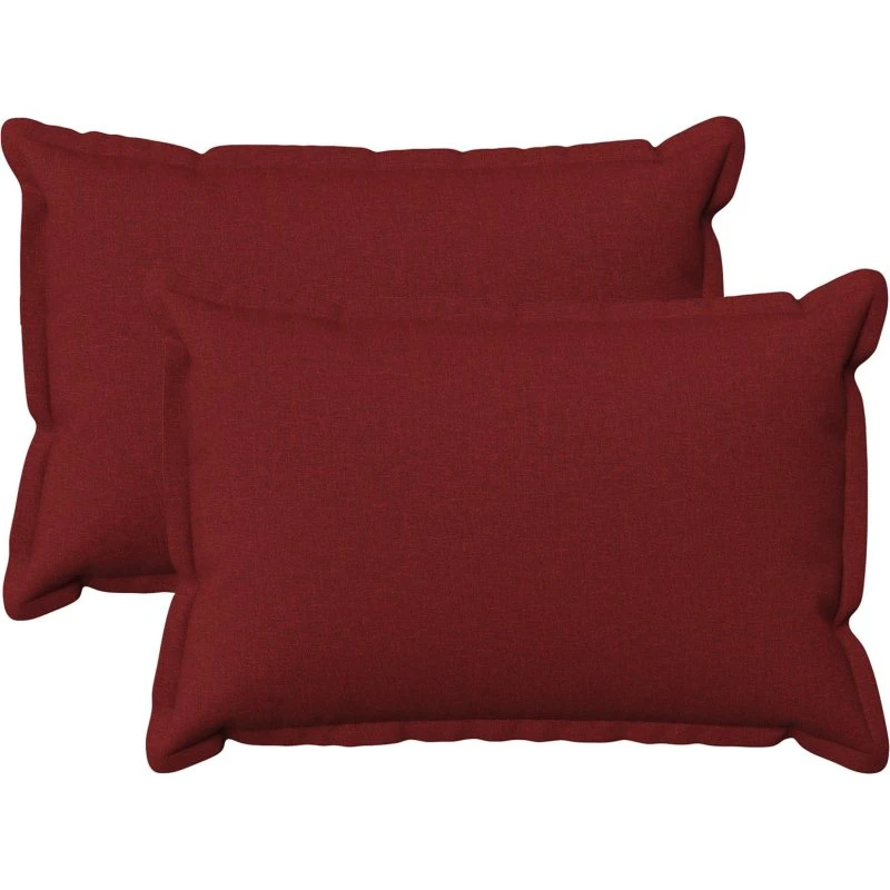 vidaXL HOUTEN Pudebetræk 2 stk. Vinrød 50 x 80 cm Faux Linned