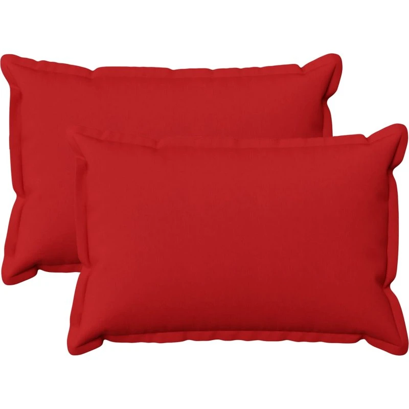 vidaXL HOUTEN Pudebetræk 2 stk. Rød 30 x 50 cm Faux Linned