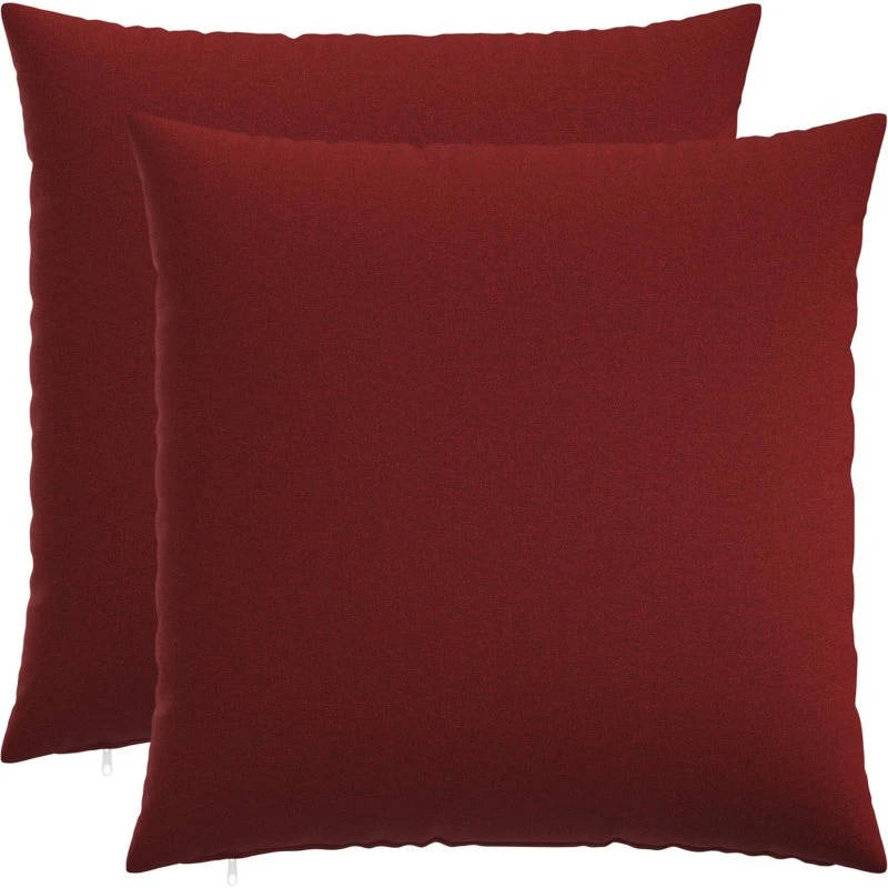 vidaXL HEERLEN Pudebetræk 2 stk. Vinrød 65 x 65 cm