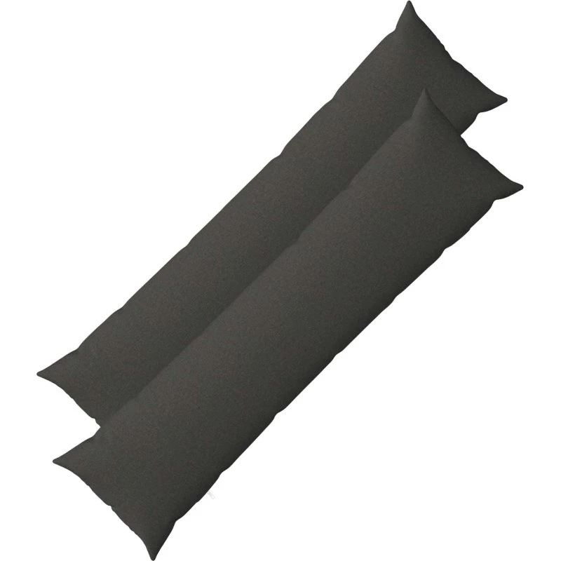 vidaXL HEERLEN Pudebetræk 2 stk. - Mørkegrå 40 x 145 cm