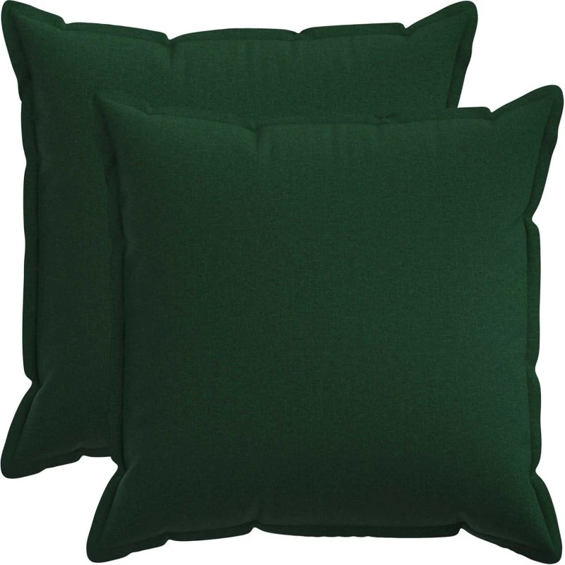 vidaXL HOUTEN Pyntepuder 2 stk. - Mørkegrøn Faux Linned 60x60 cm