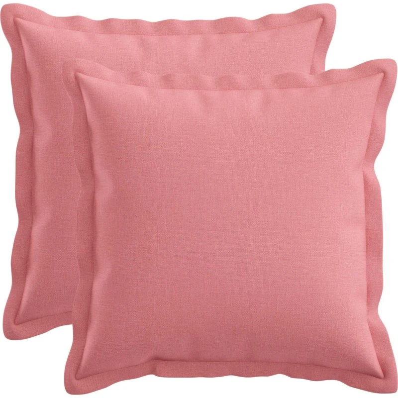 vidaXL HOUTEN Pyntepuder 2 stk. Lyserød Faux Linned