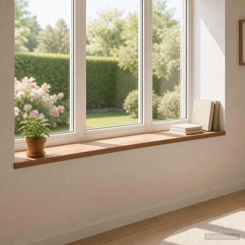 vidaXL Vindueskarme 2 stk. Mørk Brun 110x30x2 cm i Massiv Eg