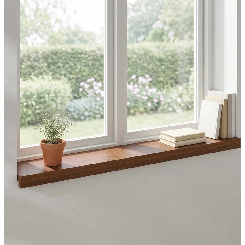 vidaXL Vindueskarme 2 stk. Mørk Brun 70x20x2 cm Massivt Eg