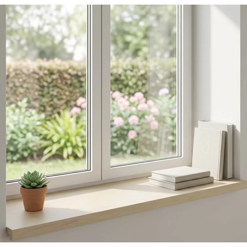 vidaXL Vindueskarme 2 stk. Hvid 100 x 40 x 2 cm Massivt Eg