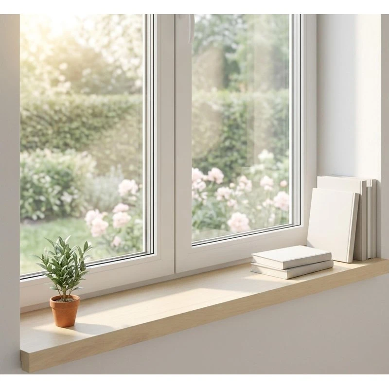 vidaXL Vindueskarme 2 stk. Hvid 70 x 30 x 2 cm i Massivt Eg