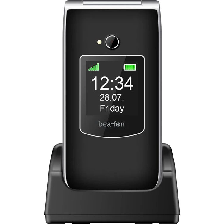 Bea-fon Silver Line SL605 - Sort funktionstelefon med 2.4" display