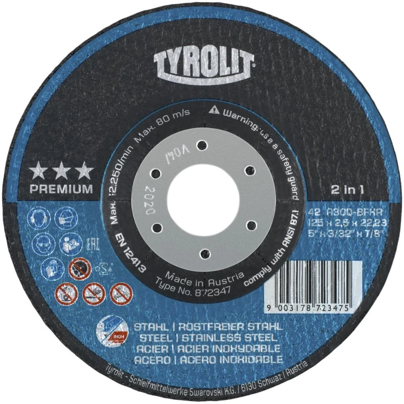 Premium Skæreskive 178x3,0x22 mm til stål og rustfrit stål
